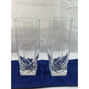 Set of 2 Bormioli‎ Rocco Brillante Double Old Fashioned Water Glasses 6 1/2”x 3”